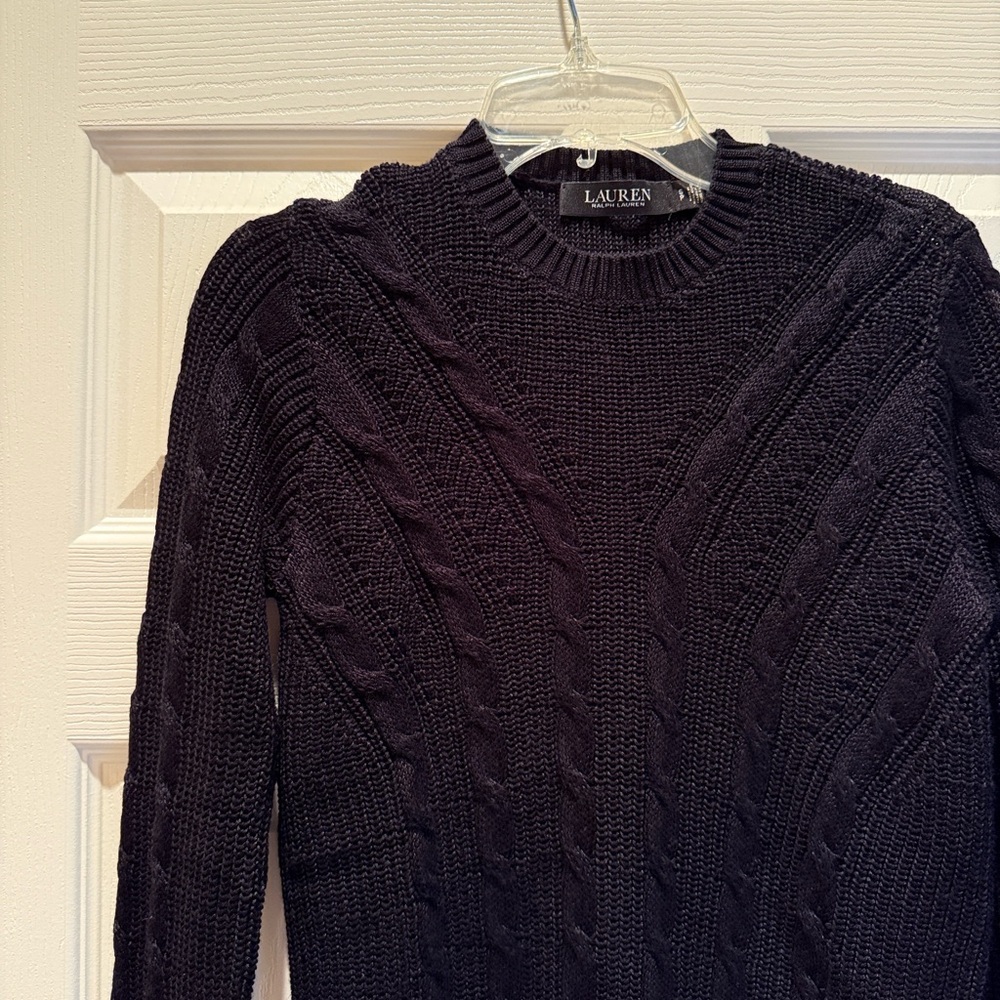 Woman’s Black Cable Knit Sweater
